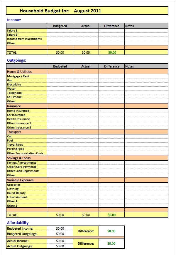 budget template app
 10+ Home Budget Templates - budget template app