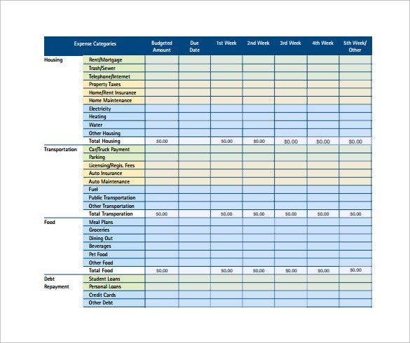 free household budget template
 10 Monthly Budget Calculator Templates to Download ..