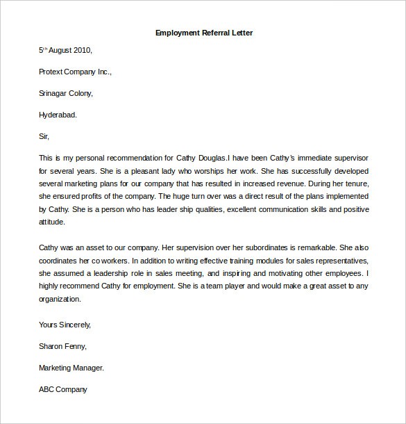 employment verification letter template word
 11+ Free Employment Letter Template - DOC, PDF | Free ..