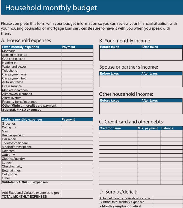 detailed budget template
 12+ Household Budget Worksheet Templates (Excel) - Easy ..