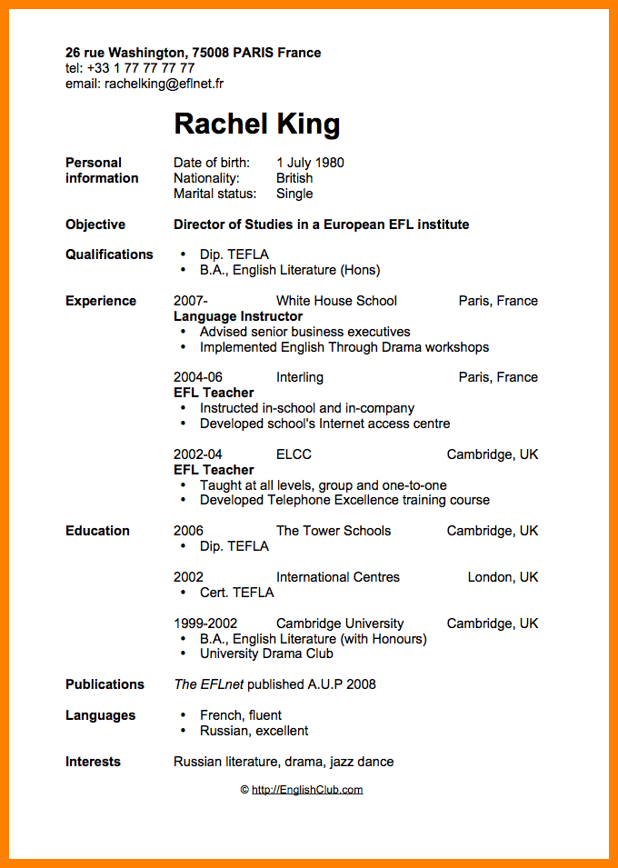 resume template objective
 6+ cv models english | theorynpractice - resume template objective