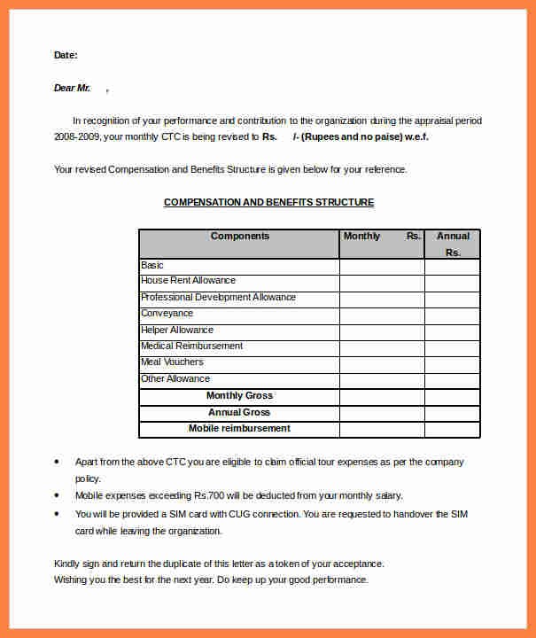 hr letter template
 7+ salary structure format pdf | Salary Slip - hr letter template