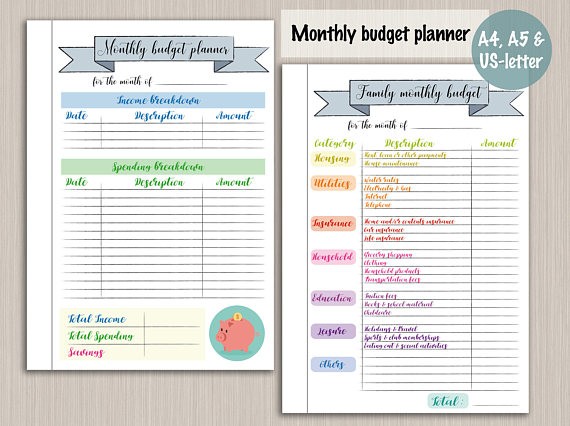 bullet journal budget template
 Budget planner printable template digital PDF bujo bullet - bullet journal budget template