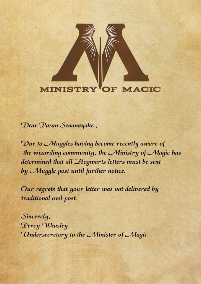 Personalized Hogwarts Acceptance Letter E1495488810103