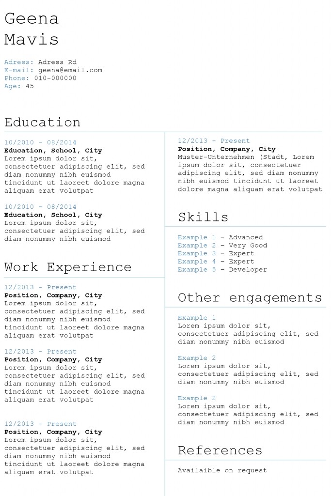 resume template skills
 Creative CV templates | Land the job with our free Word ..