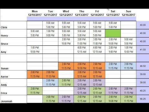 schedule template excel
 Demo of Restaurant Schedule Template using Excel - YouTube - schedule template excel