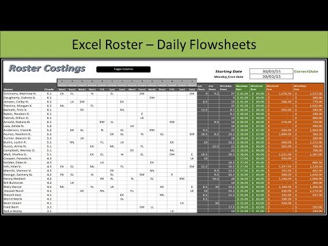schedule template excel weekly
 Excel Roster - Daily Flowsheets - YouTube - schedule template excel weekly