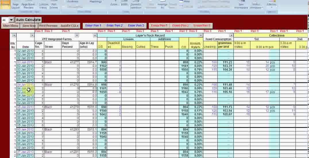 video production schedule template
 EXCEL-VB DRIVEN POULTRY LAYER FARM MANAGER SOFTWARE ..