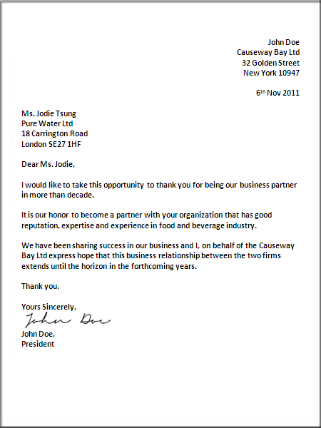 query letter template
 Formal Business Letter Format | Official Letter sample ..