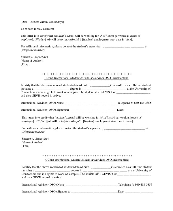 employment verification letter template word
 FREE 8+ Sample Employment Verification Letter Templates in ..
