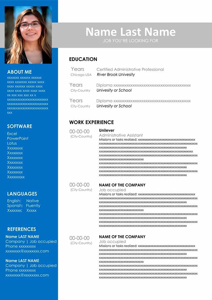 resume template word
 Free CV Template to Fill Out in Word Format | CV Examples ..