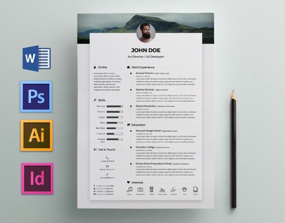 resume template language
 Free Resume / CV Template on Behance - resume template language