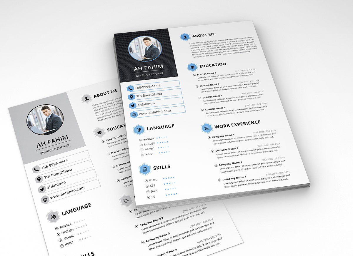 3 letter templates free
 Free Simple Resume Template In PSD Format - Good Resume - 3 letter templates free