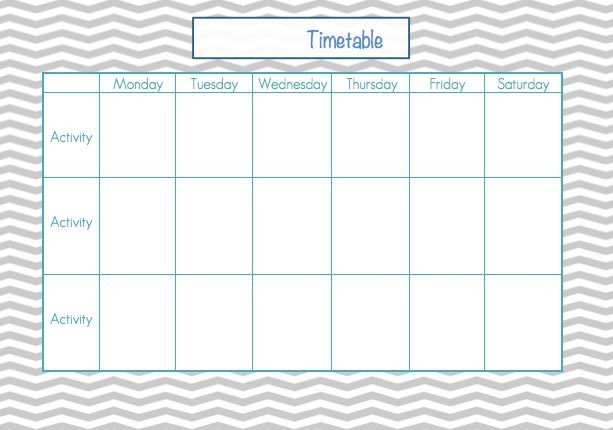 weekly schedule template cute
 Get organised! Chart out your week | Schedule templates ..