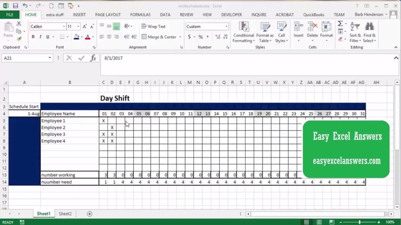 schedule template excel
 How to create a work schedule in Excel - YouTube - schedule template excel