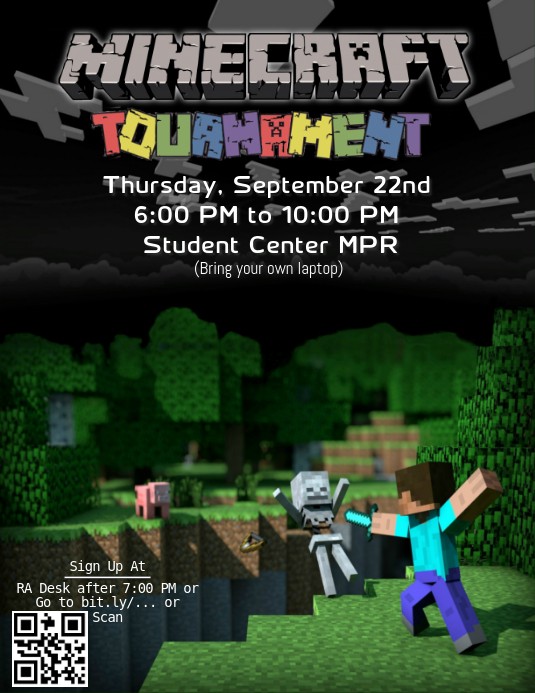 letter u craft template
 Minecraft Tournament Template | PosterMyWall - letter u craft template