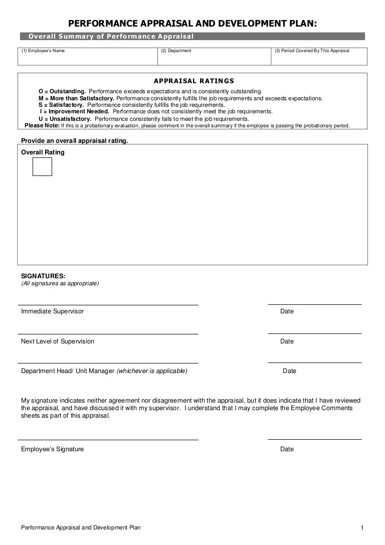 hr letter template
 Professional Unbranded Performance Appraisal Form - hr letter template