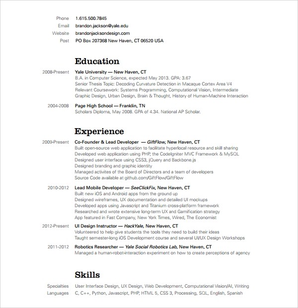 resume template skills to put on resume
 Sample Android Developer Resume - 11+ Free Documents in PDF - resume template skills to put on resume