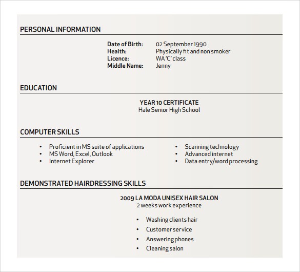 resume template how to create a resume on word
 Sample Hair Stylist Resume - 7+ Free Documents In PDF, Word - resume template how to create a resume on word