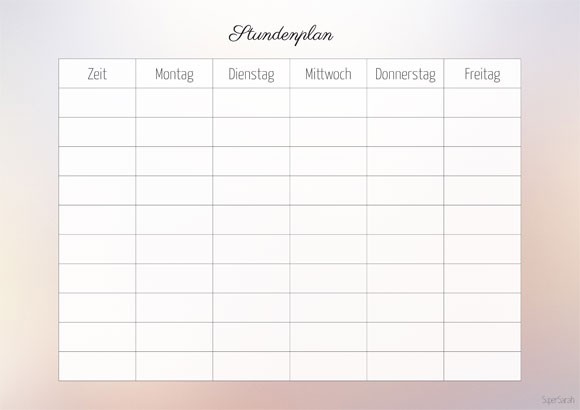 schedule template aesthetic
 Stundenplan - happy home by SuperSarah - schedule template aesthetic