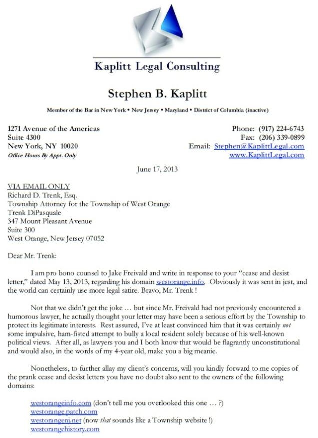 letter template sent via email
 This Is How You Respond to an Unjust Cease and Desist Letter - letter template sent via email