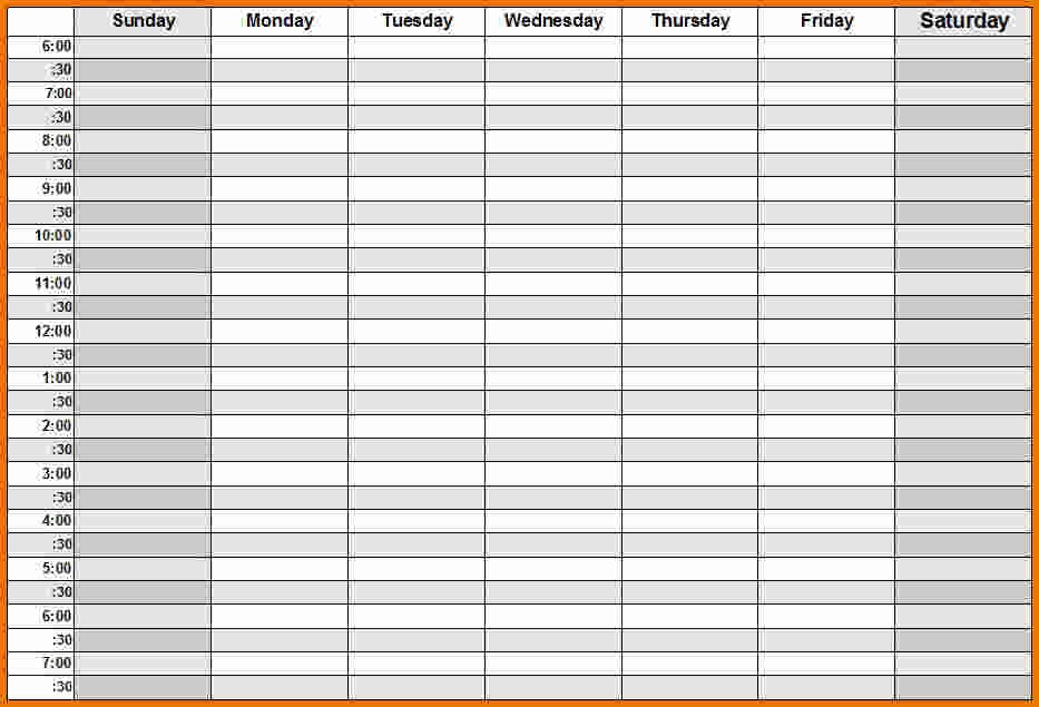 quarter hour schedule template
 Weekly Calendar With Hours – printable month calendar - quarter hour schedule template