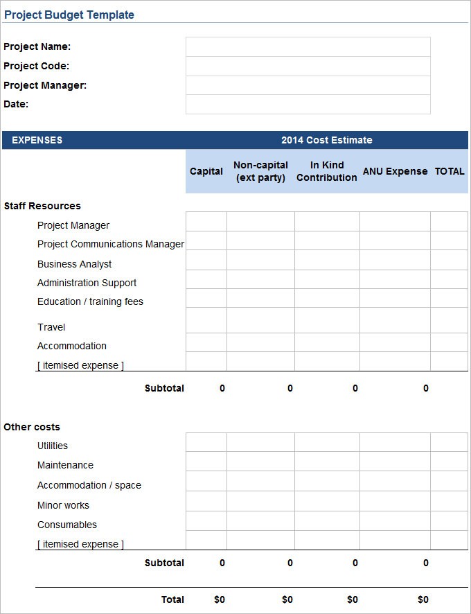 budget template project
 10+ Project Budget Templates - Word, PDF, Excel | Free ..