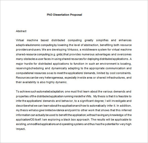 phd research proposal template
 11+ Dissertation Proposal Templates - DOC, Excel, PDF ..