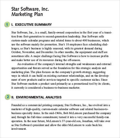 executive summary of business plan examples