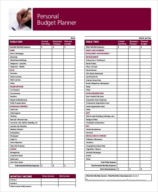 budget planner template uk
 13+ Monthly Budget Planner Templates - AI, PSD, Google ..