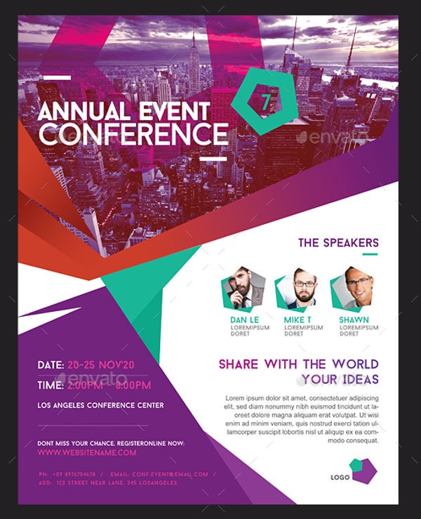 conference flyer template
 14+ Best Conference Flyer Designs - - PSD, AI, InDesign ..