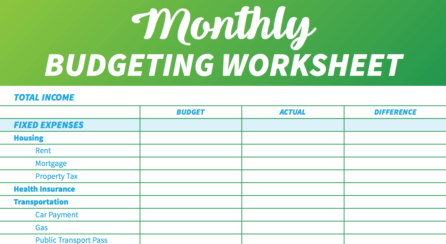 Simple Monthly Budget Template Things That Make You Love 