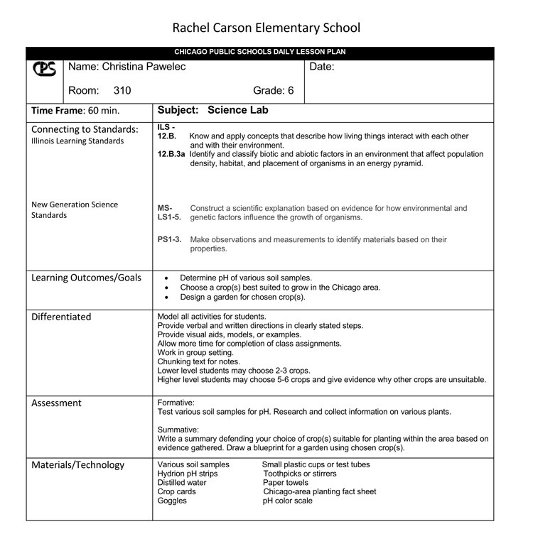 lesson plan template 6th grade
 14 Free Daily Lesson Plan Templates for Teachers - lesson plan template 6th grade