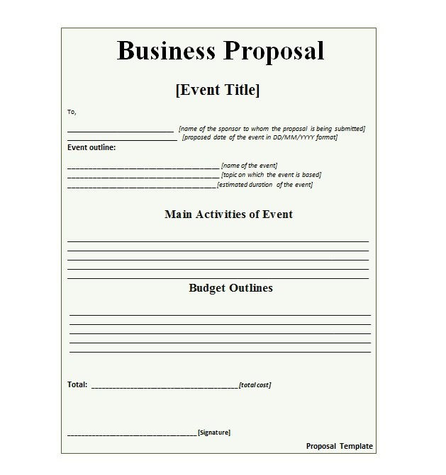 business proposal template
 30+ Business Proposal Templates & Proposal Letter Samples - business proposal template