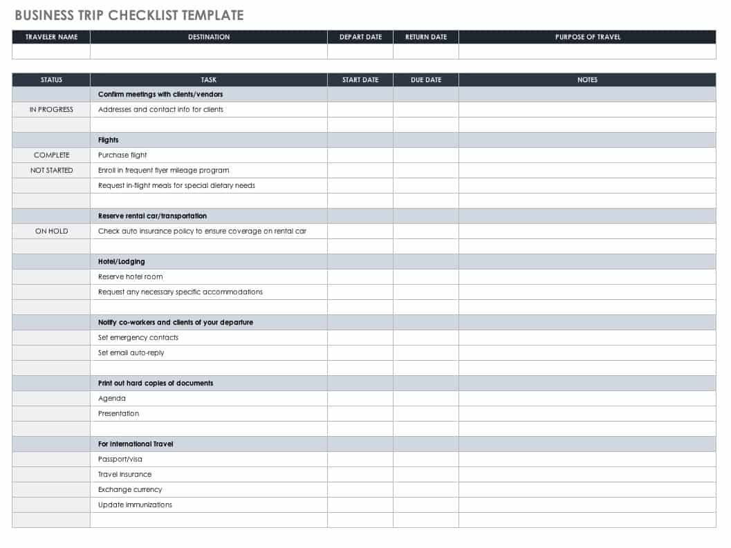 business checklist template
 30+ Free Task and Checklist Templates | Smartsheet - business checklist template