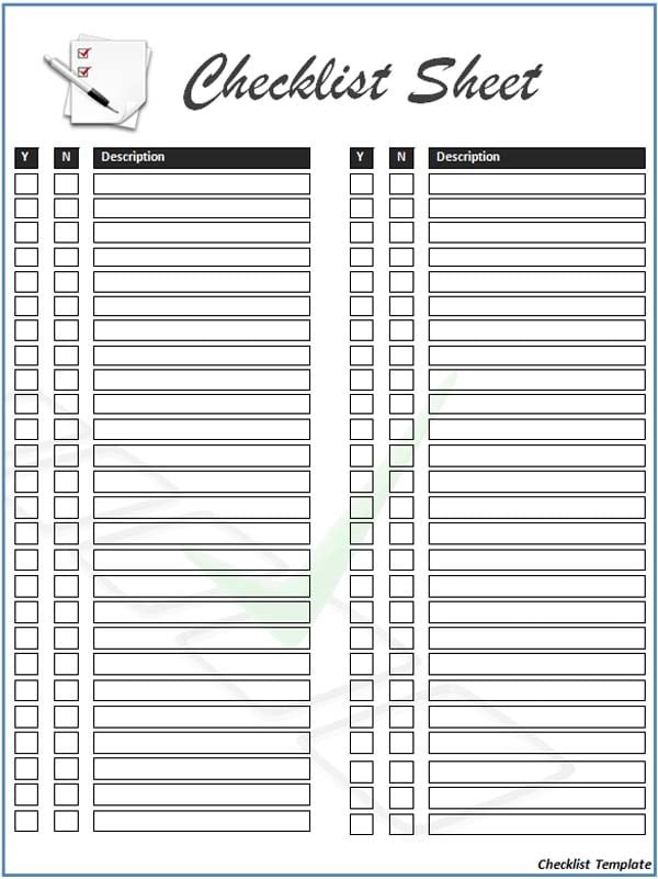 Checklist Template Blank 5 Common Mistakes Everyone Makes In Checklist Template Blank AH
