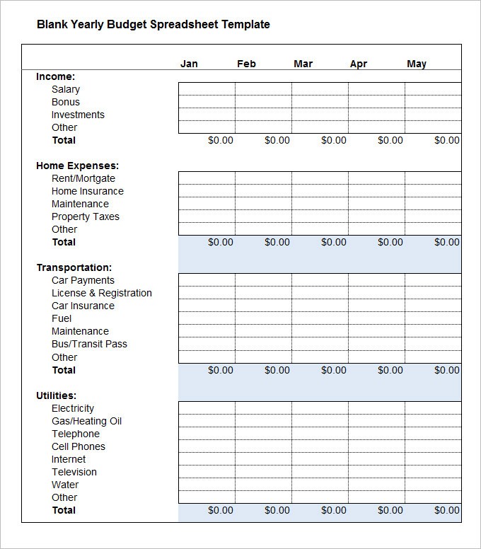 yearly budget template
 5+ Yearly Budget Templates -Word, Excel, PDF | Free ..