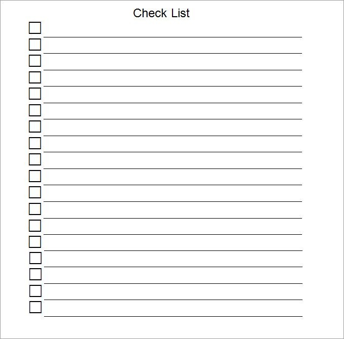 checklist template blank
 Blank Checklist Template - 35+ Free PSD, Vector EPS, AI ..