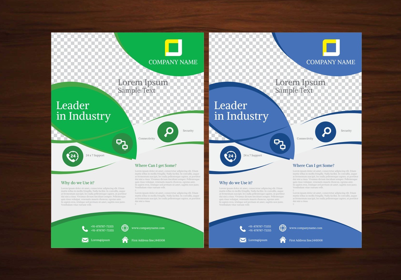 flyer template design
 Blue and Green Vector Brochure Flyer Design Template ..