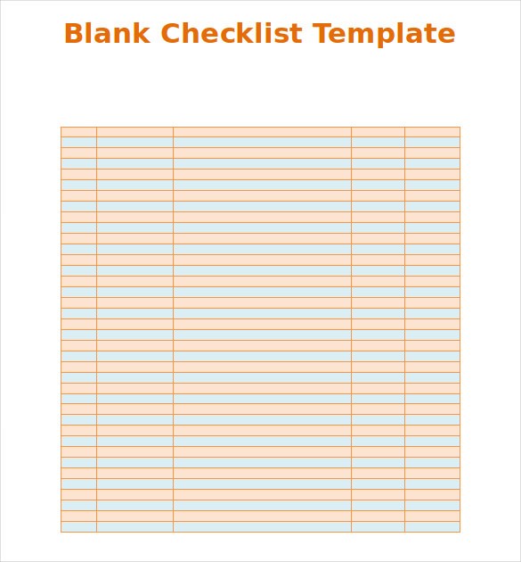 checklist template blank
 Checklist Template Word - FREE DOWNLOAD - The Best Home ..