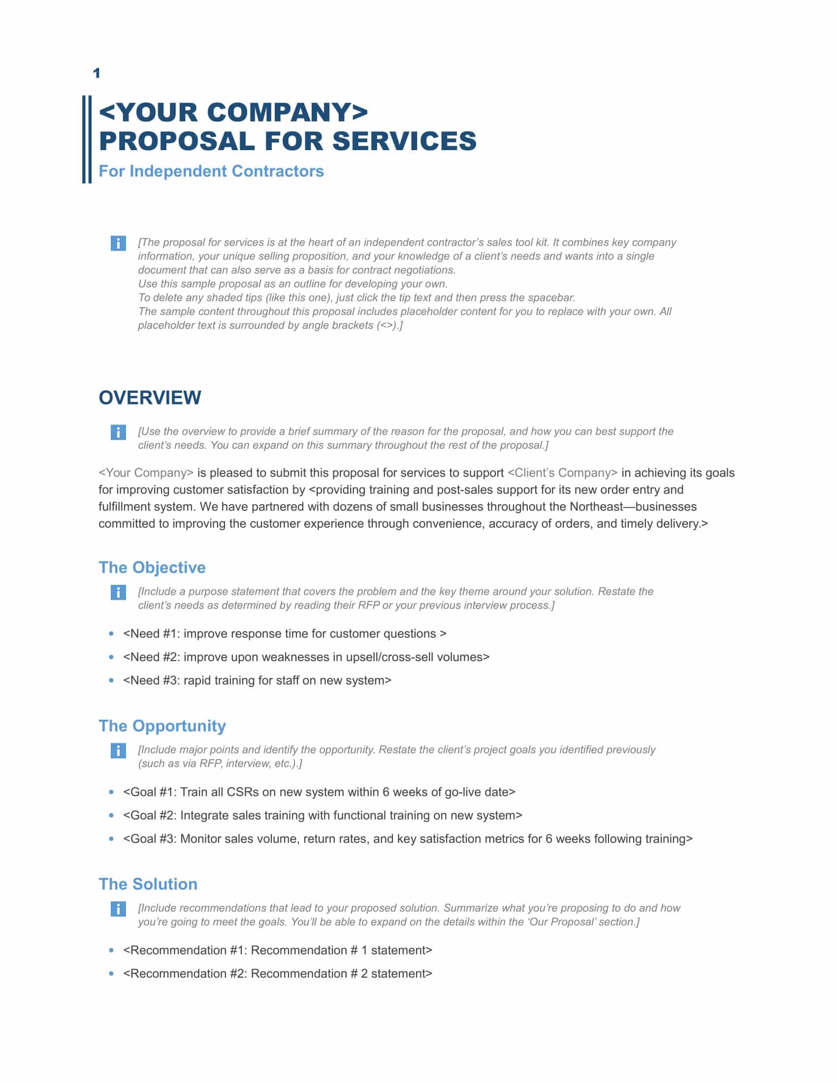 business proposal template Download a Free Business Proposal Template ...