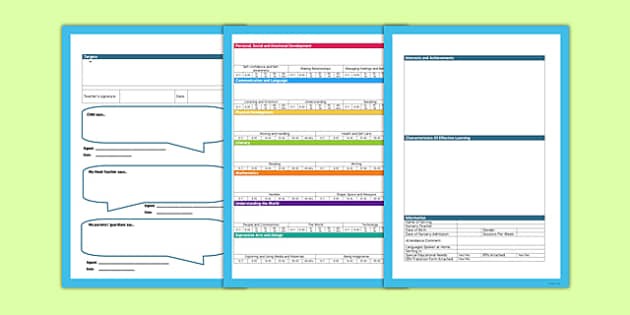 lesson plan template blank
 EYFS Editable End of Nursery FS1 School Transition Report ..
