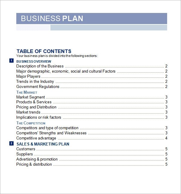 blank business plan template word
 FREE 32+ Sample Business Plans and Templates in Google ..