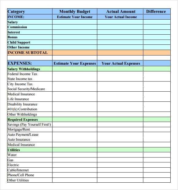 Simple Monthly Budget Template Things That Make You Love And Hate