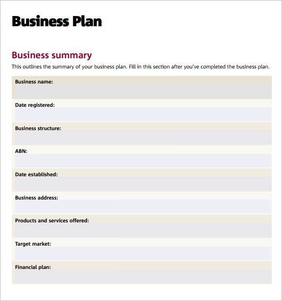 business plan template pdf
 FREE 9+ Sample Business Plan Templates in Google Docs | MS ..