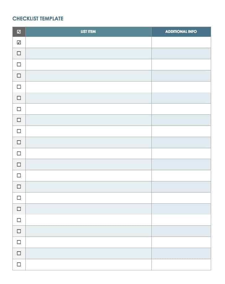 checklist template aesthetic
 Free Google Docs and Spreadsheet Templates Smartsheet - checklist template aesthetic