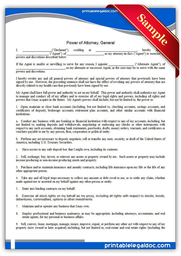 official contract template
 Free Printable Power Of Attorney, General Legal Forms ..