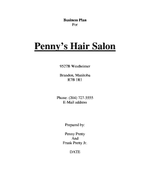 hair salon business plan template
 Hair Salon Business Plan Pdf - Fill Online, Printable ..