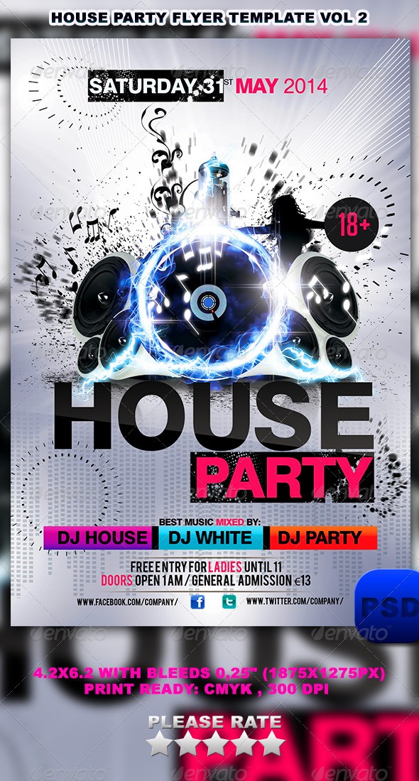 house party flyer template
 House Party Flyer Template Vol 2 by Stormclub | GraphicRiver - house party flyer template