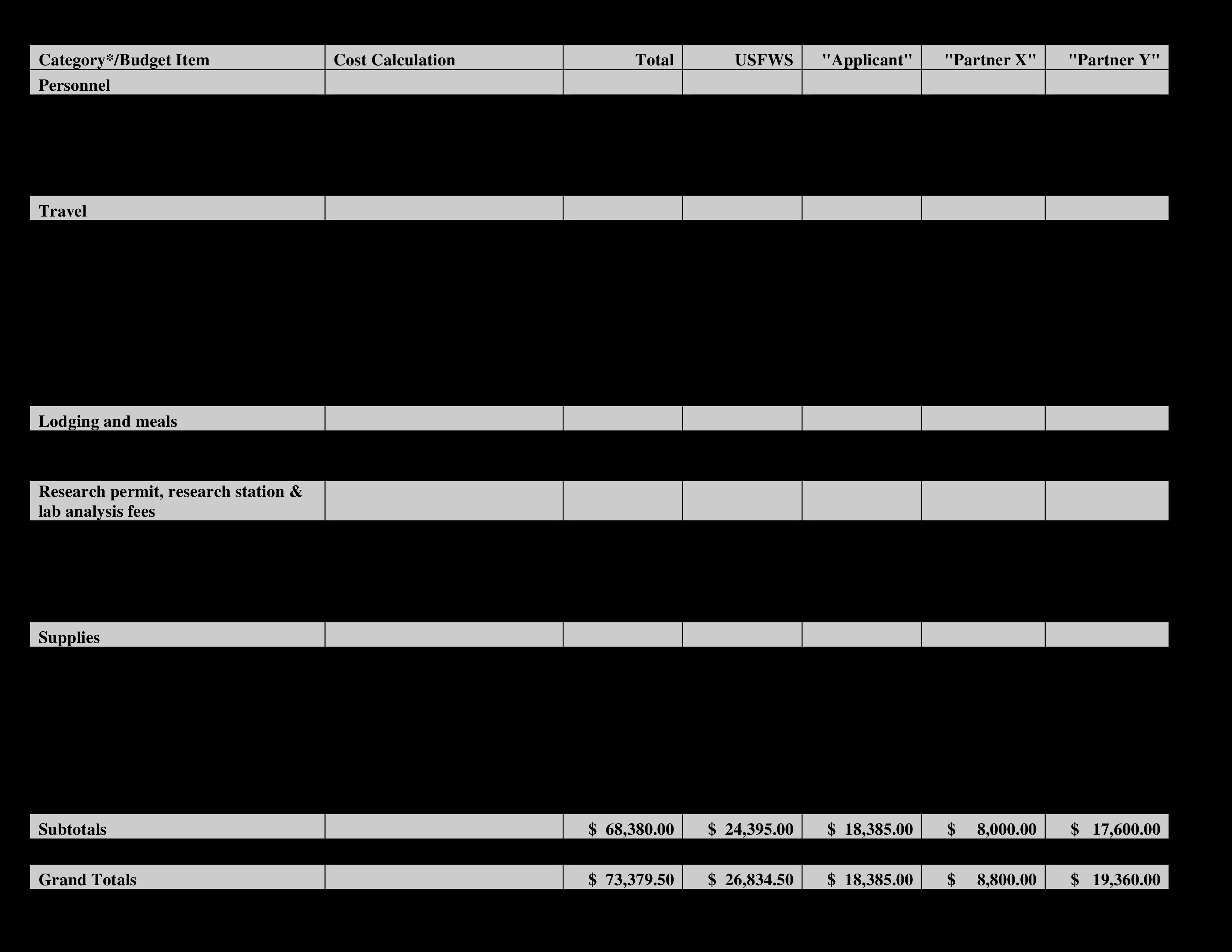 budget table template
 IT Project Budget Table Example in PDF Format | Templates ..